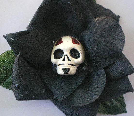 Diablito calavera, black rose