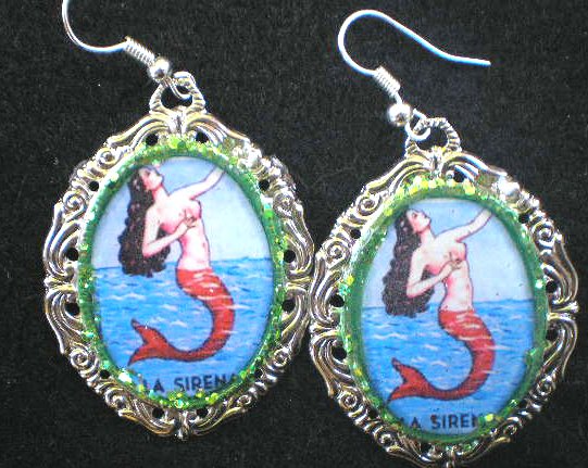 GREEN LA SIRENA EARINGS