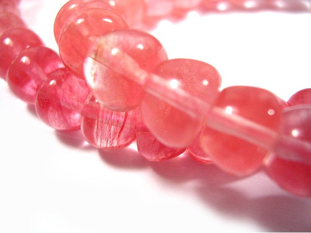 Apple Cherry Quartz Beads, 10pcs