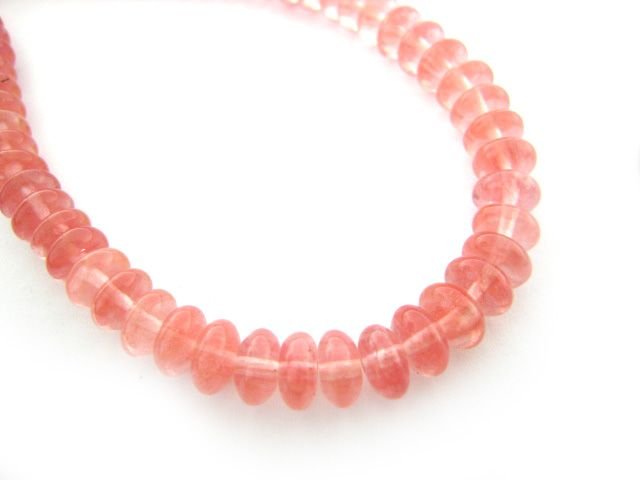 Button Cherry Quartz Beads, 10pcs
