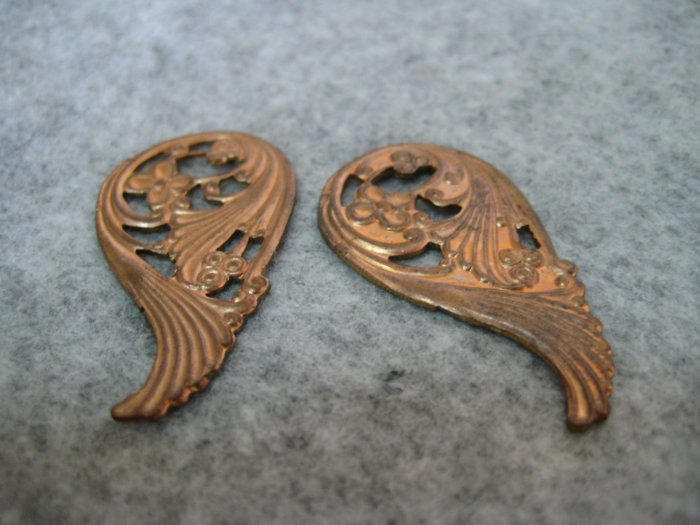 Filigree, 20mmx37mm, 1pair