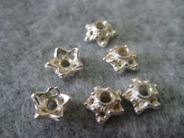Bali Bead Caps, 3mmx8mm, 6pcs