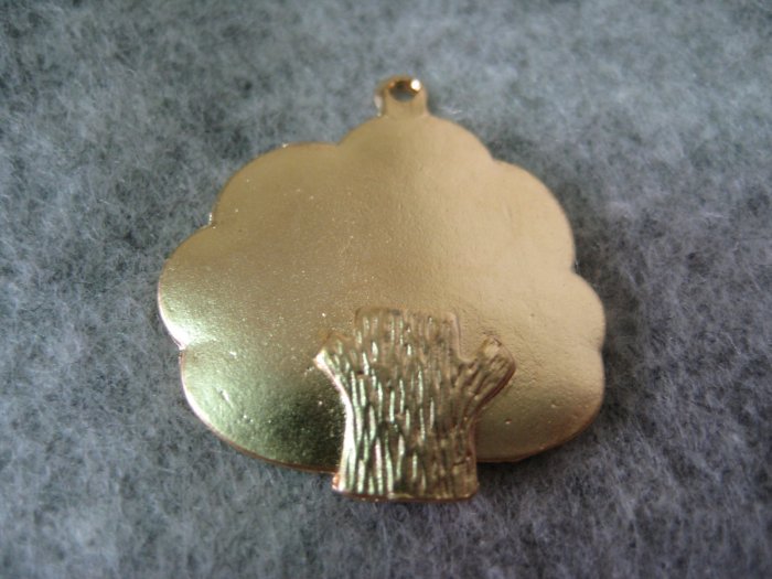 Tree Charm, Matt Gold, 24mm x 26mm