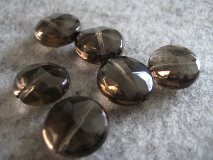 Smokey Quartz Beads, 1 strand (16pcs)
