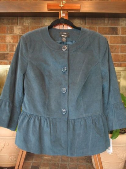 NWT Blue/Green Jacket - Retails $90.00 - Size 14W