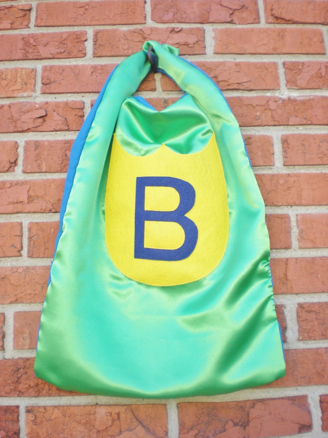 Green and Blue "B" Cape