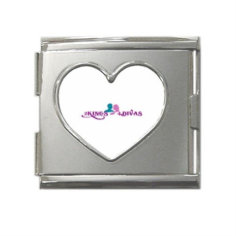 Mega Link Heart Italian Charm (18mm)