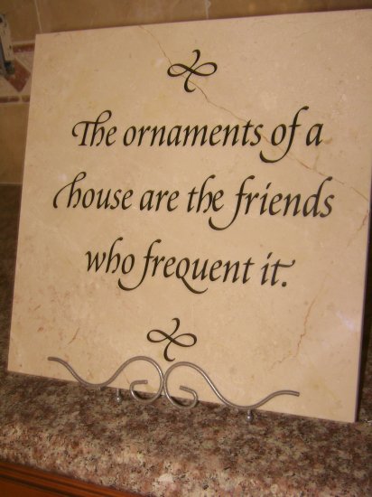 "The Ornaments of a House..." Marble Tile