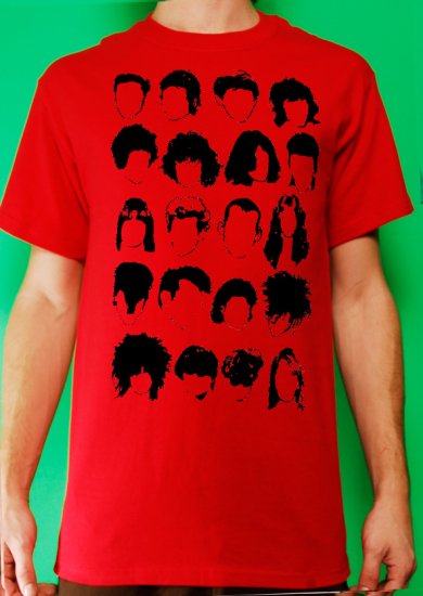 History of Rock N Roll Hair Mens Red T-shirt