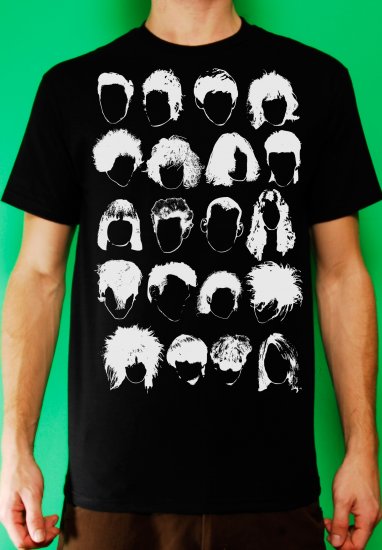 History of Rock N Roll Hair Mens Black T-shirt
