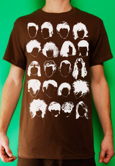 History of Rock N Roll Hair Mens Brown T-shirt