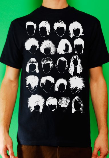 History of Rock N Roll Hair Mens Navy T-shirt
