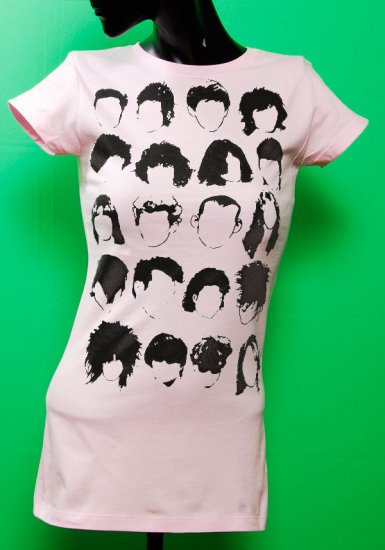 History of Rock N Roll Hair Womens Pink T-shirt