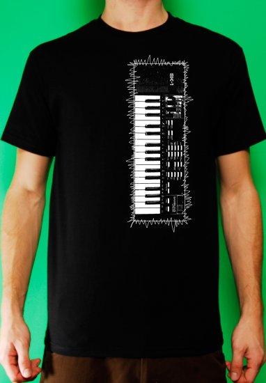 Casio sk-1 sampling synth keyboard analog retro vintage Mens Black t-shirt