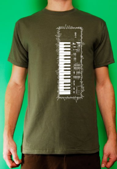 Casio sk-1 sampling synth keyboard analog retro vintage Mens Military t-shirt