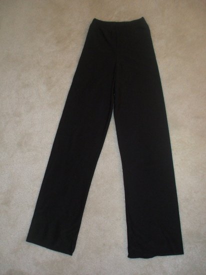 black dance pants.. silk... size 8/9 kids