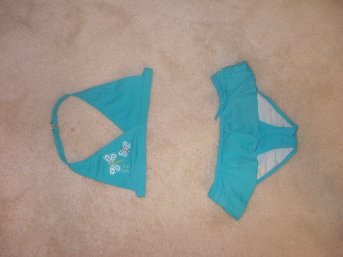 a very pretty blue girls swim suit