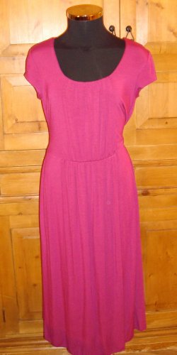 ALFANI DRESS Scoop neck pleats T-shirt Raspberry L