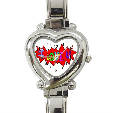 I Love U Heart Italian Charm Watch BRAND NEW!