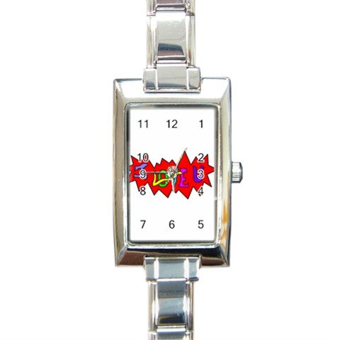 I Love U Rectangular Italian Charm Watch BRAND NEW