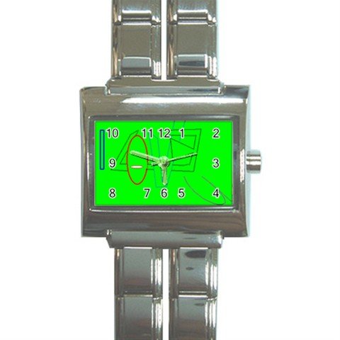 I Love you in Green Megalink Italian Charm Watch
