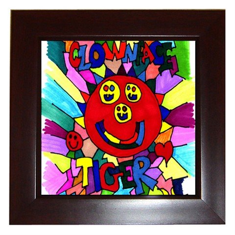 Clownface Tiger Framed Tile