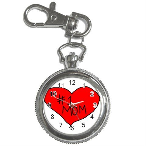 # 1 Mom in Heart Key Chain / Pocket Watch