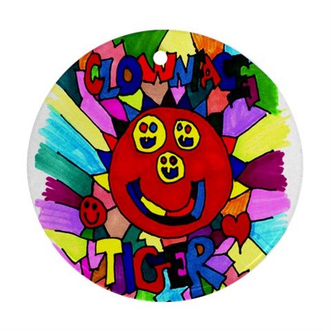 Clownface Tiger Ornament (Round)