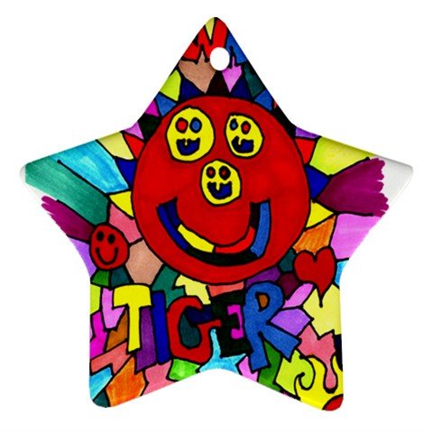 Clownface Tiger Ornament (Star)