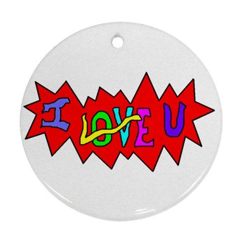 I Love U Ornament (Round)