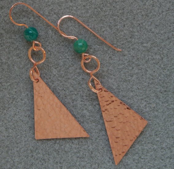 "Copper Hypotenuse" earrings