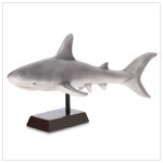 Grey Shark Figurine on Base