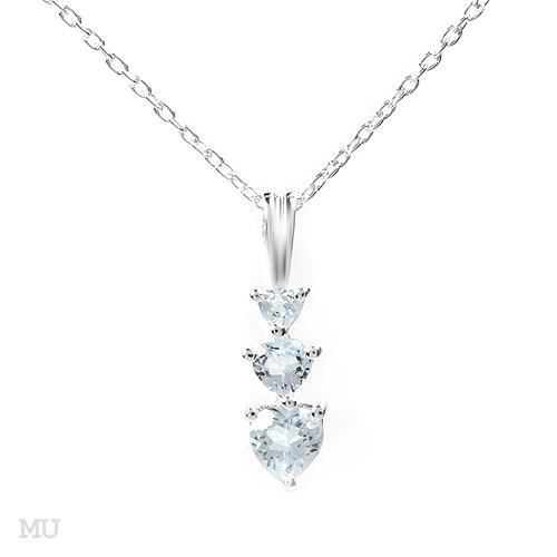 Sterling silver Necklace with 1.10ctw Genuine Topaz 16 in