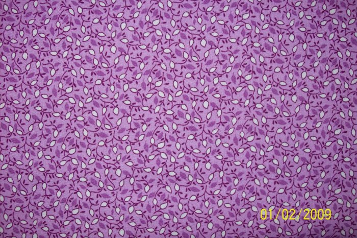RJR Everything But the Kitchen Sink White Flower Buds on Purple 1930s Repro Quilt Fabric