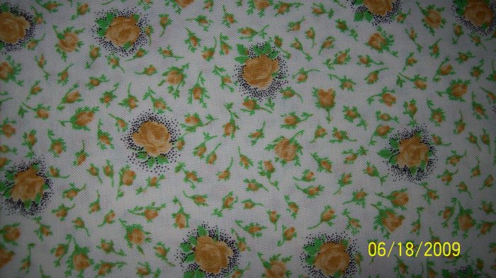 CHANTECLAIRE CLASSIC BLOOMS Yellow Roses REPRO QUILT FABRIC 1 3/4+ YARDS