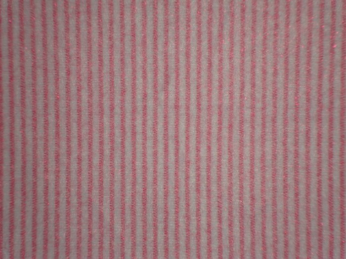 SALE! Dark Pink Pinkstripe on White POLYESTER Flannel Fabric Fat Quarter FQ