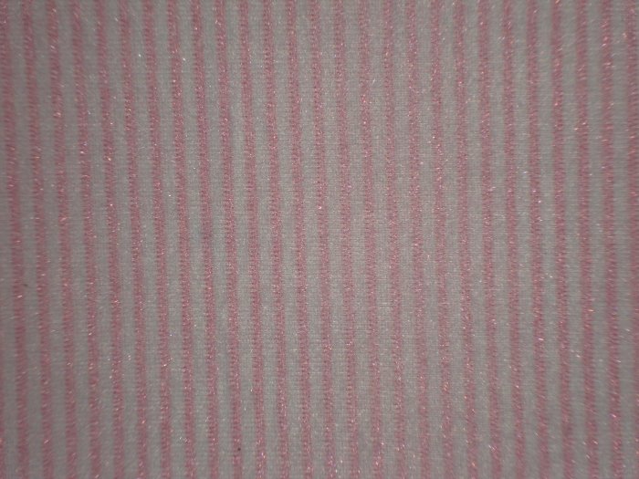 SALE! Light Pink Pinkstripe on White POLYESTER Flannel Fabric Fat Quarter FQ