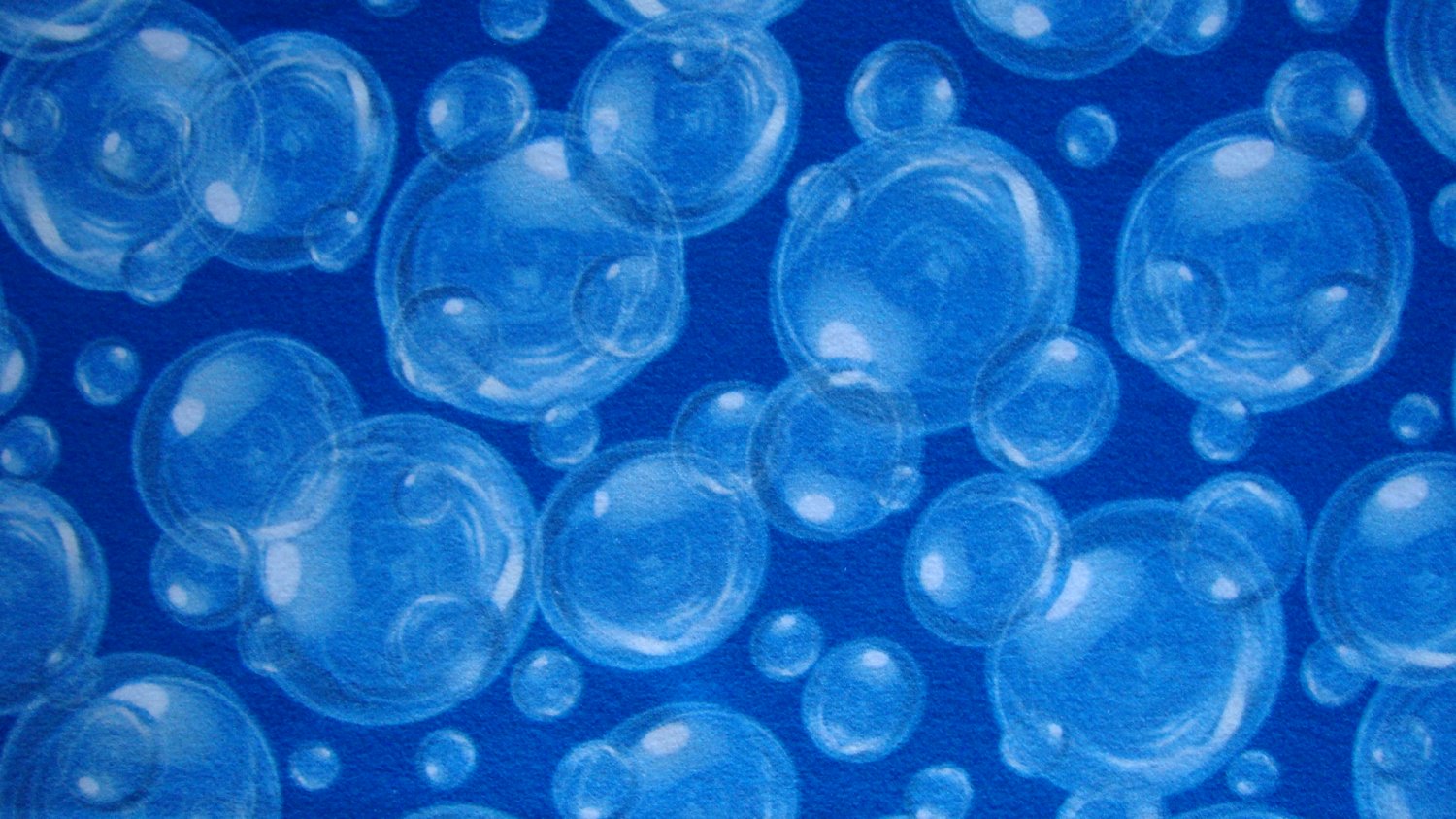 5/8+ Yard Blue Bubbles Timeless Treasures Cotton Flannel Fabric Bolt End