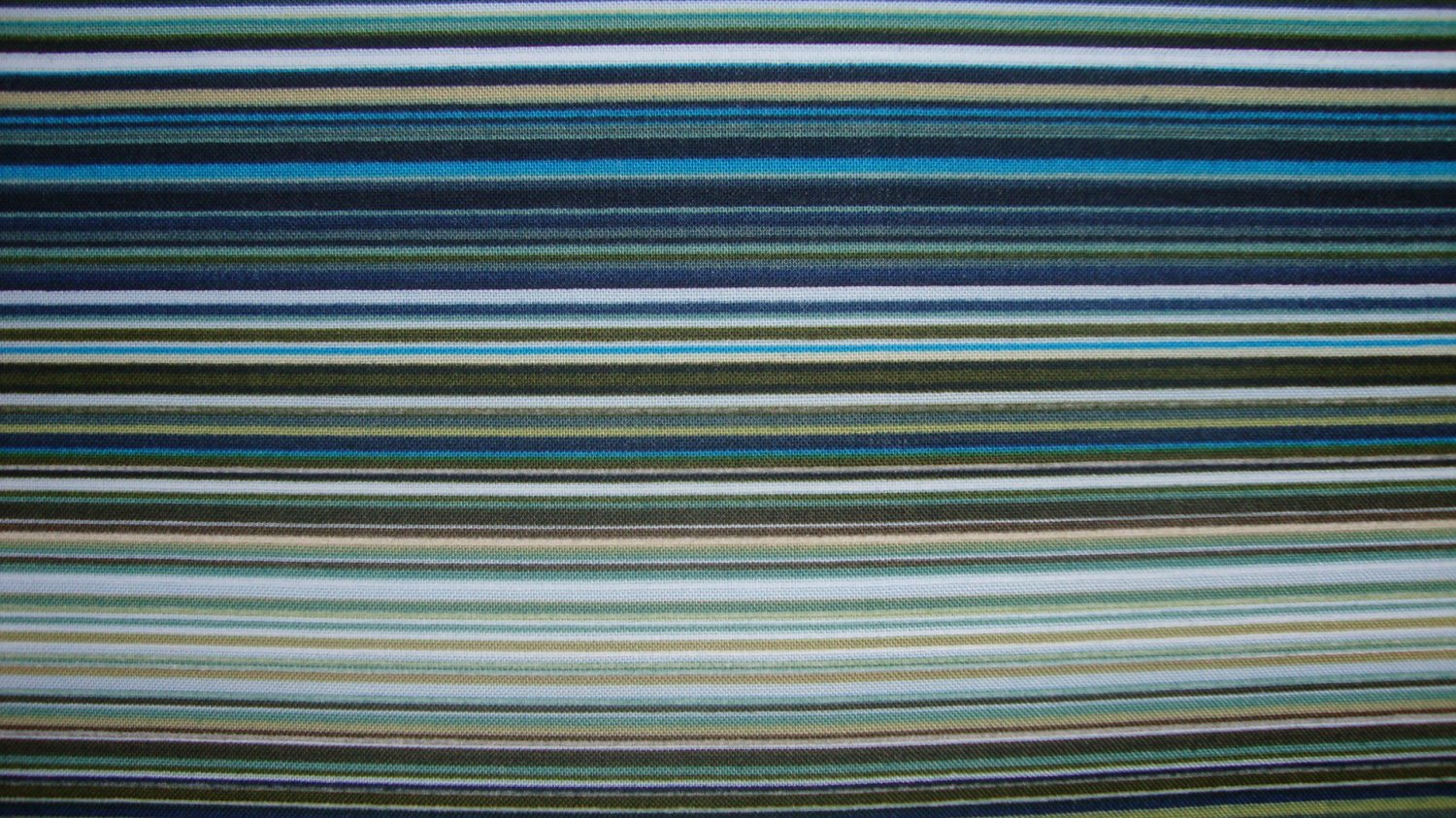 FQ Green Blue Brown Black White Stripe Fleur-C3792 Timeless Treasures Fabric Fat Quarter