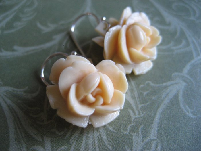 Vintage Rose Dangle Earrings