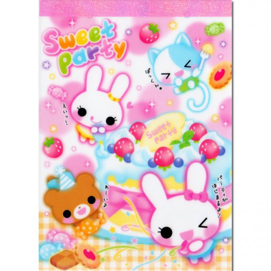Q-lia Memo Pad - Party Food Desserts Notepad Kawaii Japan