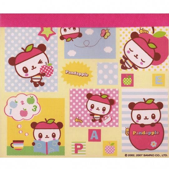 Pandapple Memo Pad #2 - with Stickers Sanrio Kawaii