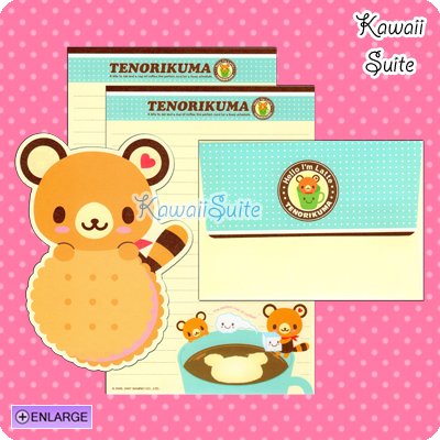 Tenorikuma Coffee & Biscuits Letter Set by Sanrio Kawaii Cookies