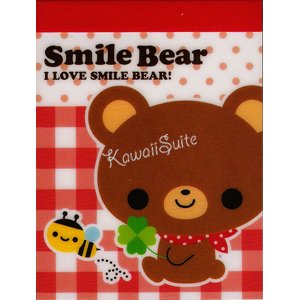 Q-Lia *Smile Bear* Mini Memo Pad Kawaii Cute Bears