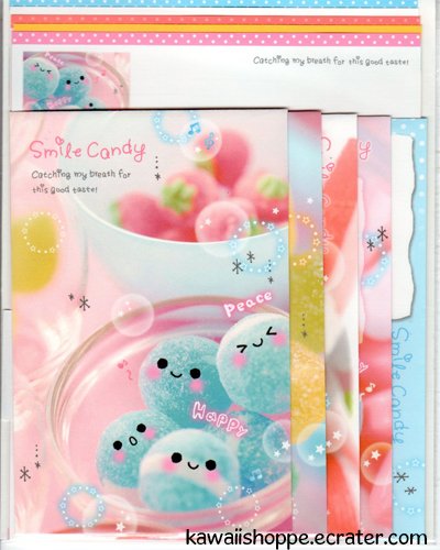 Kamio Japan Skyser Craper *Smile Candy* Letter Set Kawaii Candies Sweets Desserts Fruits