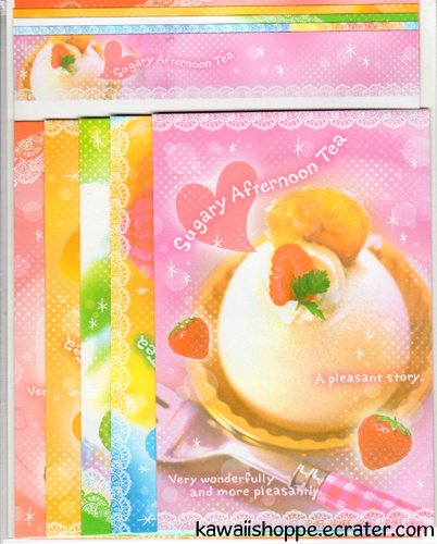 CRUX *Sugary Afternoon Tea* Letter Set Kawaii Desserts Sweets Strawberry Fruits Berry