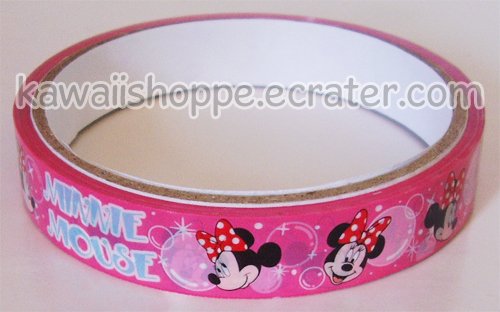 Disney Minnie Mouse Deco Tape #8 Pink w/ Bubbles