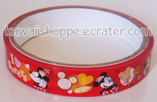Disney "I Heart Sweets" Minnie Mouse Deco Tape - Lollipops Candies Cookies Cupcakes
