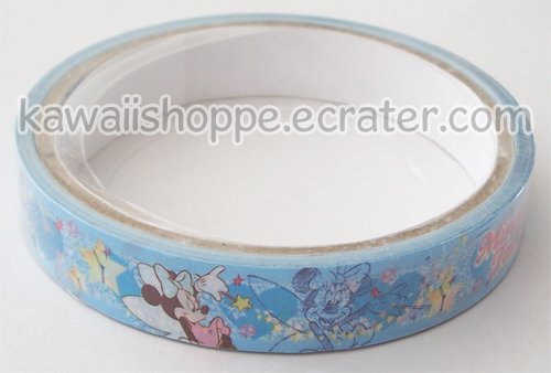 Disney Minnie Mouse Deco Tape #10 *Fairy* Blue w/ Stars