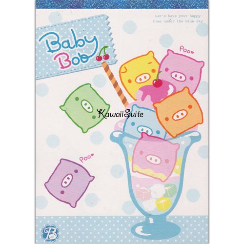 San-X Baby Boo Ice Cream Sundae Memo Pad Kawaii Stationery